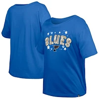 Girl's Youth New Era  Blue St. Louis Blues Flip Sequin T-Shirt