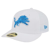 Men's New Era White Detroit Lions Omaha Low Profile 59FIFTY Fitted Hat