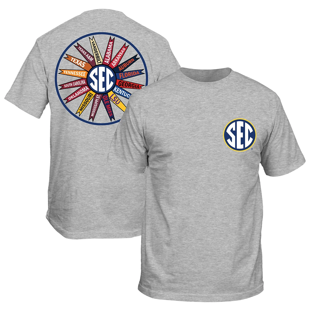 Men's Heather Gray SEC Pinwheel T-Shirt