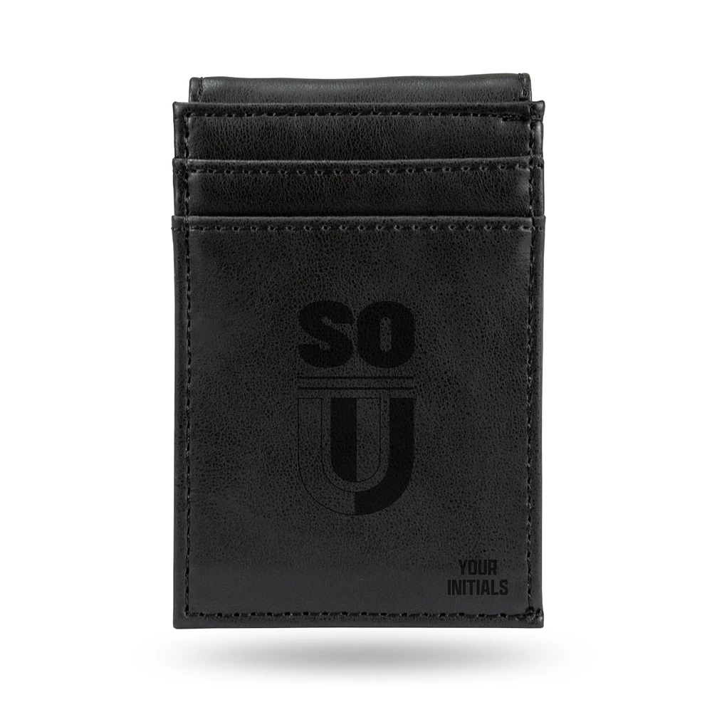 Black Southern Oregon Raiders Personalized Front Pocket Wallet