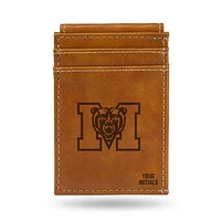 Brown Mercer Bears Personalized Front Pocket Wallet