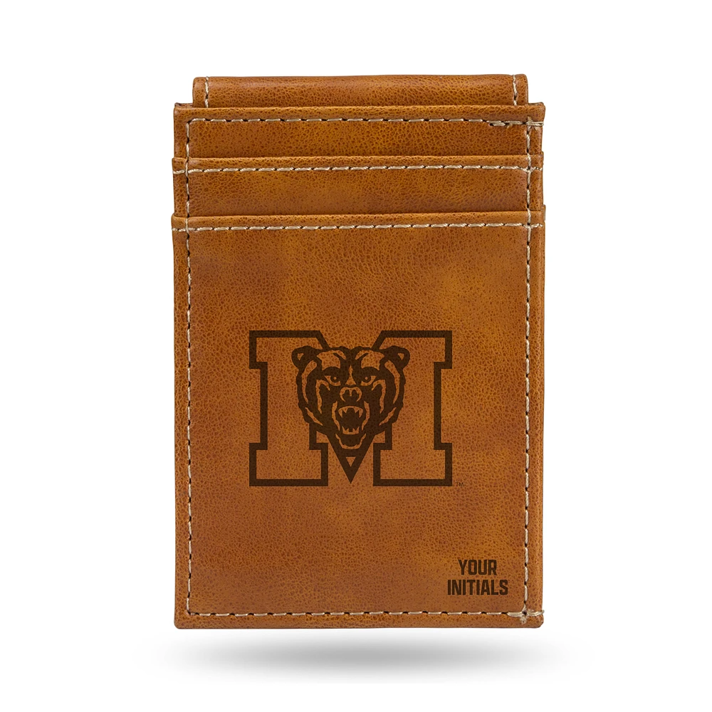 Brown Mercer Bears Personalized Front Pocket Wallet