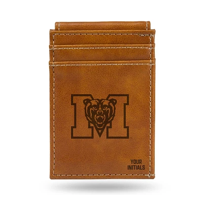 Brown Mercer Bears Personalized Front Pocket Wallet
