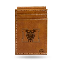 Brown Mercer Bears Personalized Front Pocket Wallet