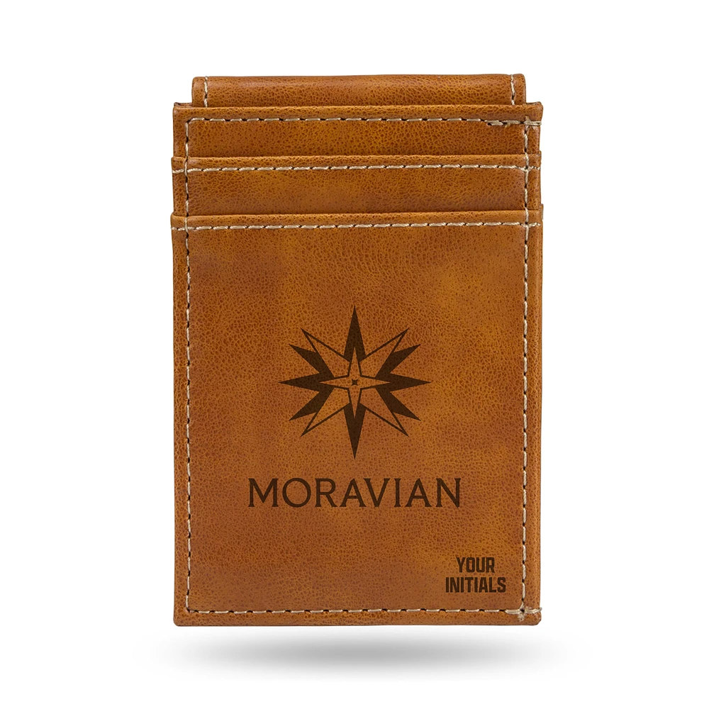Brown Moravian Greyhounds Personalized Front Pocket Wallet