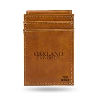 Brown Oakland Golden Grizzlies Personalized Front Pocket Wallet