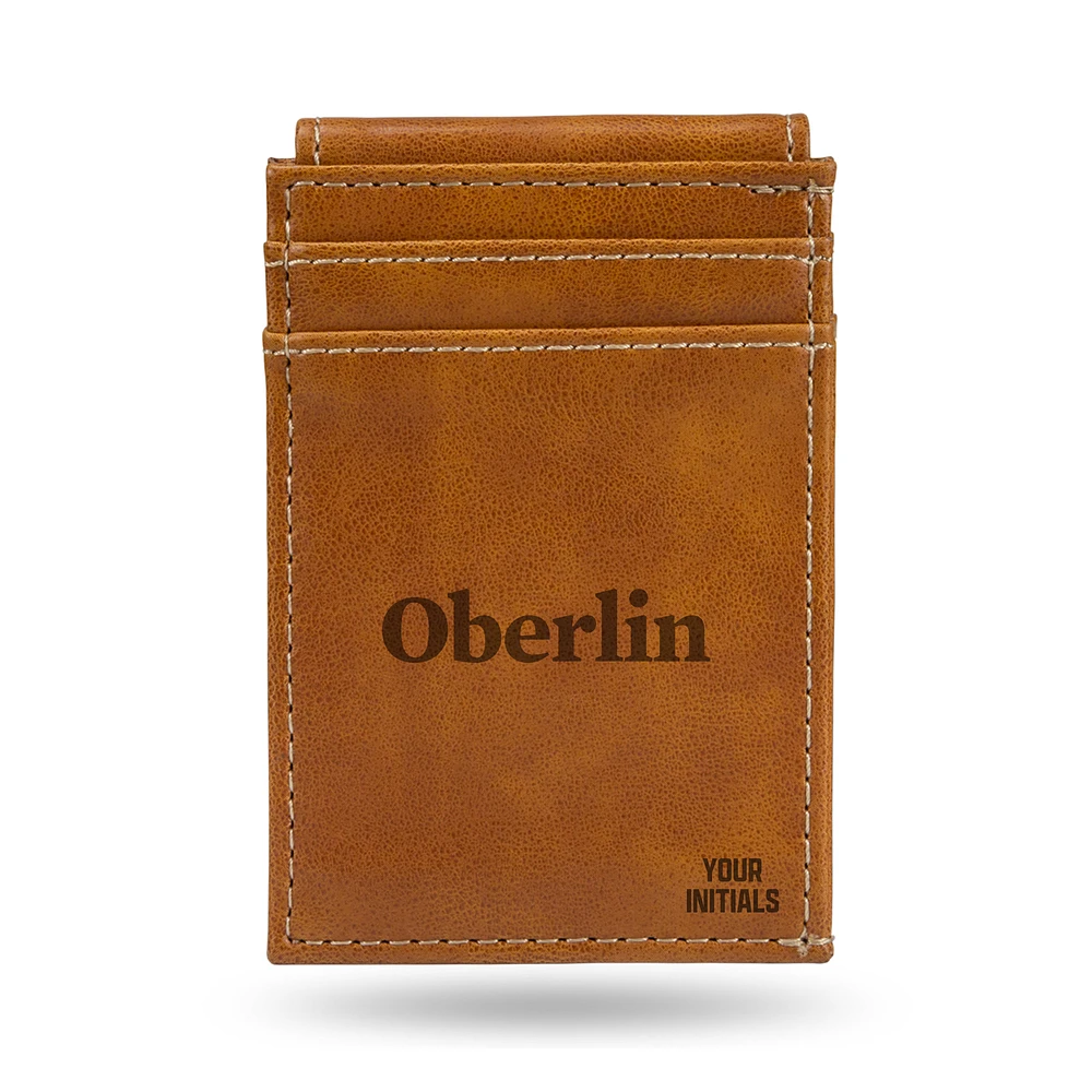 Brown Oberlin Yeomen Personalized Front Pocket Wallet