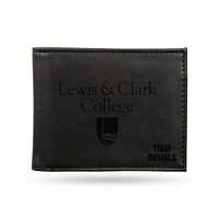 Black Lewis & Clark College Pioneers Personalized Billfold Wallet