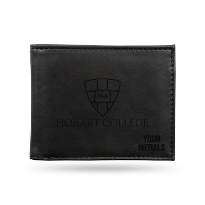 Black Hobart & William Smith Colleges Personalized Billfold Wallet