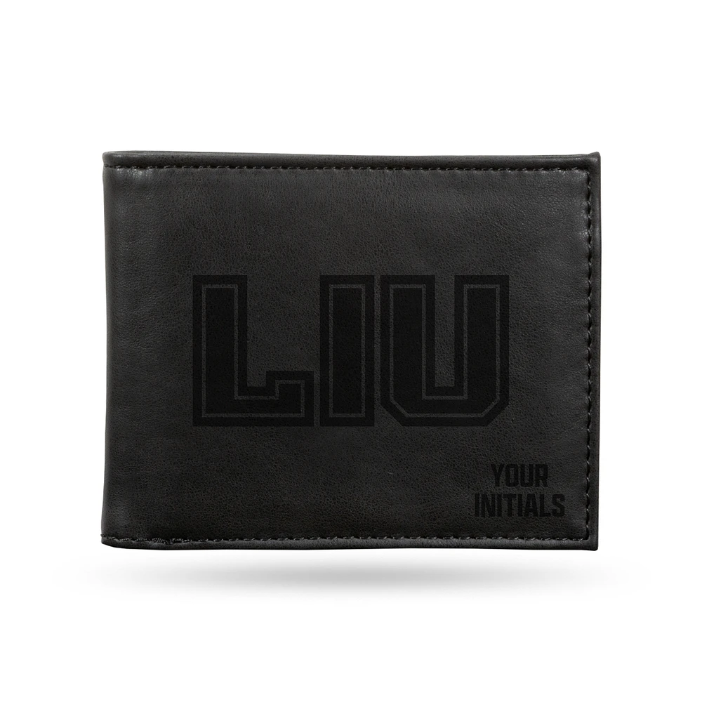 Black LIU Sharks Personalized Billfold Wallet