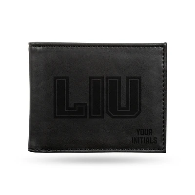 Black LIU Sharks Personalized Billfold Wallet