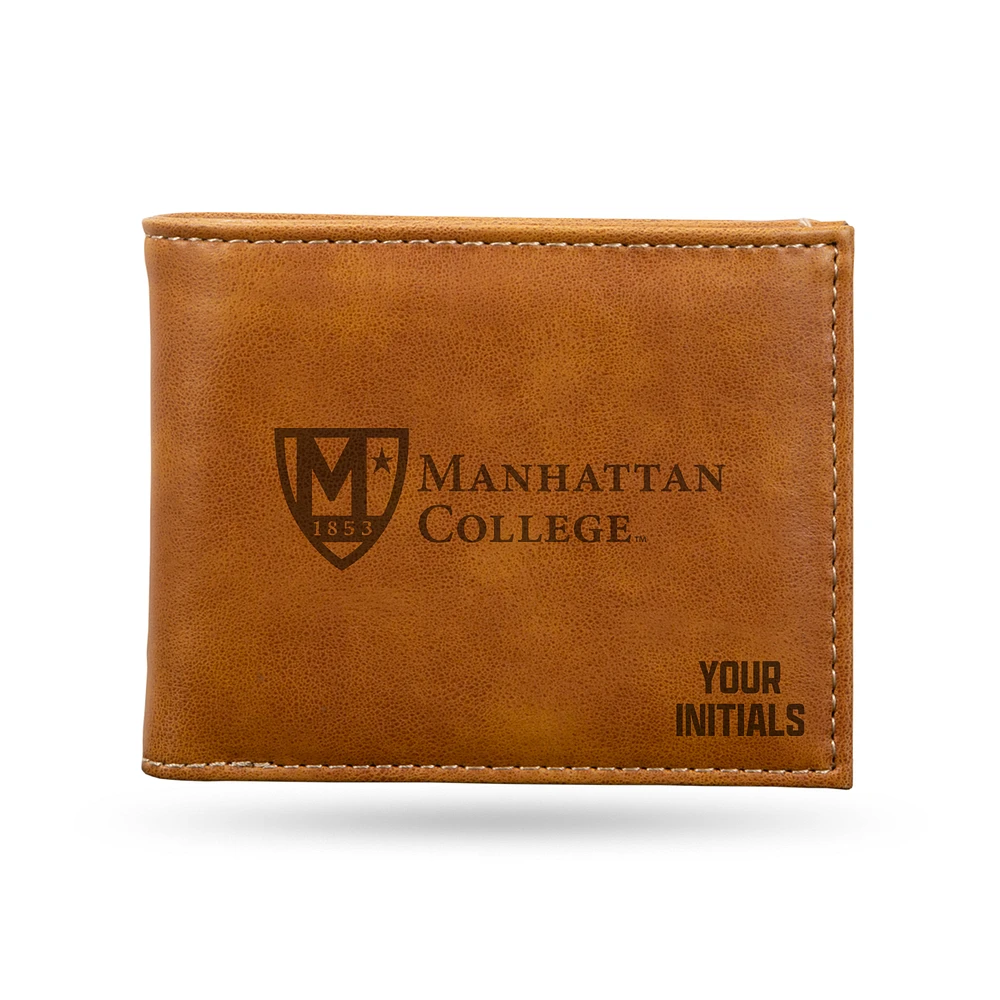 Brown Manhattan Jaspers Personalized Billfold Wallet