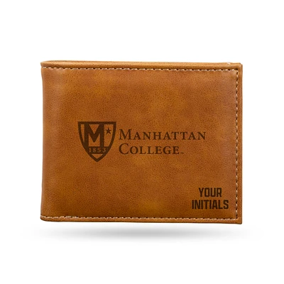 Brown Manhattan Jaspers Personalized Billfold Wallet
