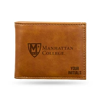 Brown Manhattan Jaspers Personalized Billfold Wallet
