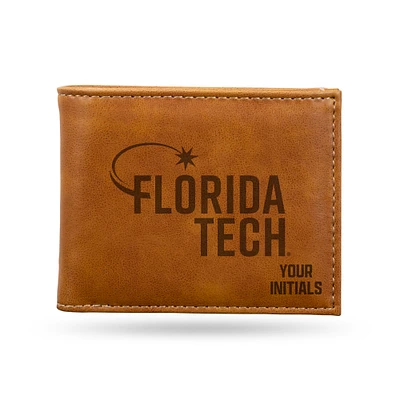 Brown Florida Tech Panthers Personalized Billfold Wallet