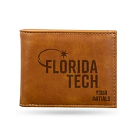 Brown Florida Tech Panthers Personalized Billfold Wallet