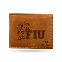 Brown FIU Panthers Personalized Billfold Wallet