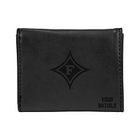 Black Furman Paladins Personalized Trifold Wallet