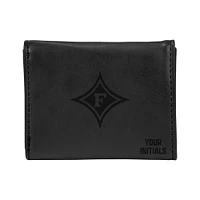 Black Furman Paladins Personalized Trifold Wallet