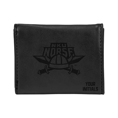 Black Northern Kentucky University Norse Personalized Trifold Wallet