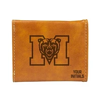 Brown Mercer Bears Personalized Trifold Wallet
