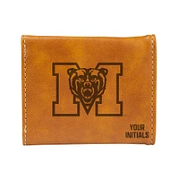 Brown Mercer Bears Personalized Trifold Wallet