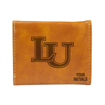 Brown Lindenwood Lions Personalized Trifold Wallet