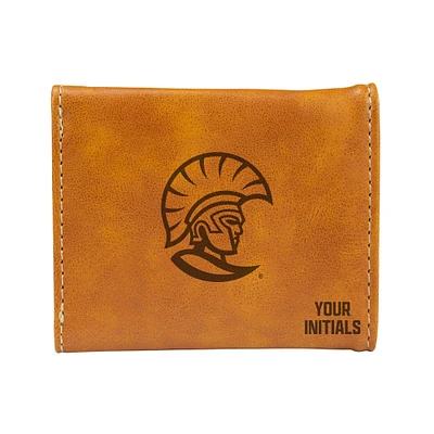 Brown Tampa Spartans Personalized Trifold Wallet