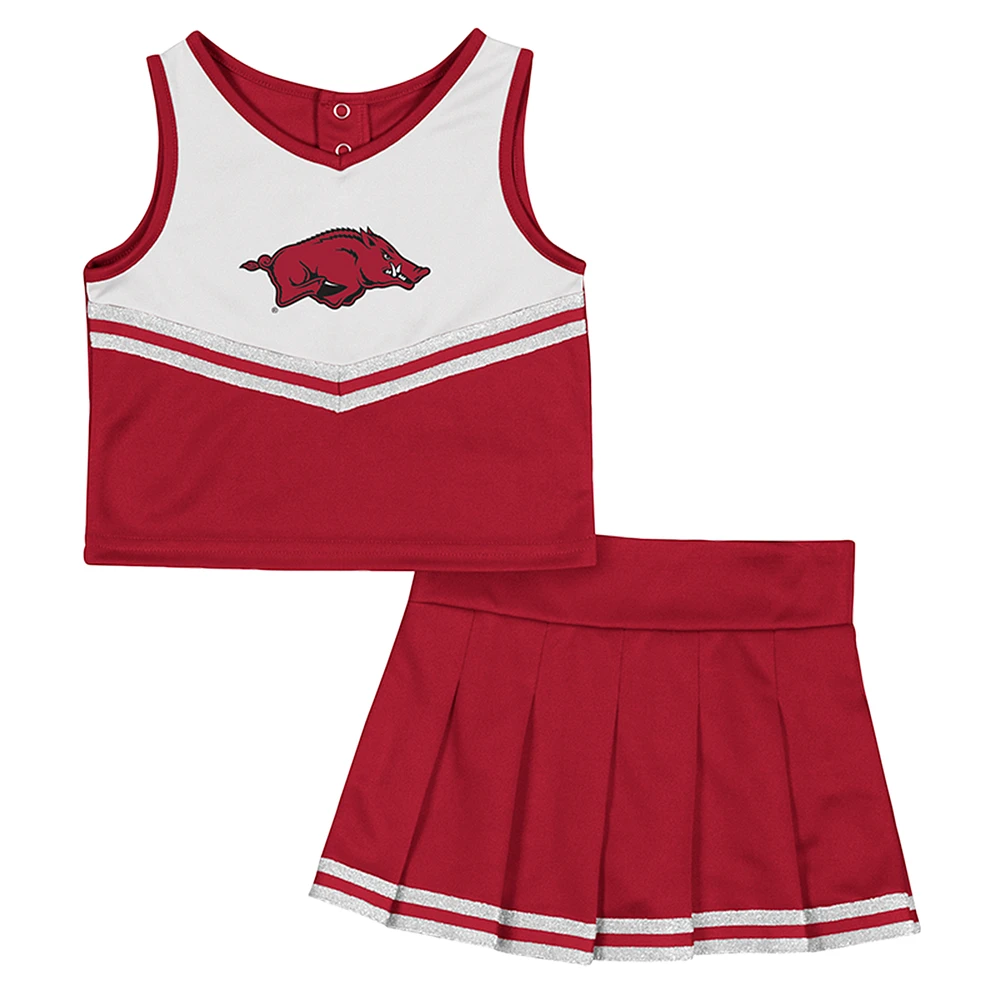 Girls Toddler Colosseum Cardinal Arkansas Razorbacks Time For Recess Cheer Top & Skirt Set