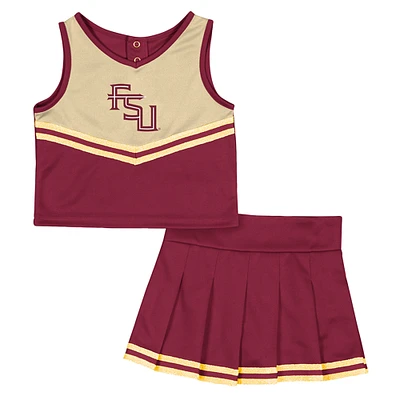 Girls Toddler Colosseum Garnet Florida State Seminoles Time For Recess Cheer Top & Skirt Set