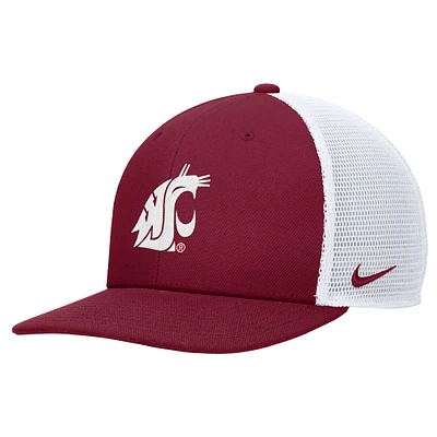 Men's Nike Crimson Washington State Cougars Meshback Snapback Hat