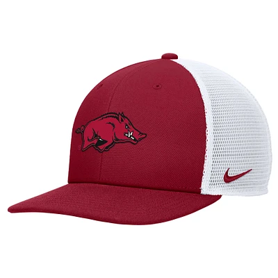 Men's Nike Cardinal Arkansas Razorbacks Meshback Snapback Hat