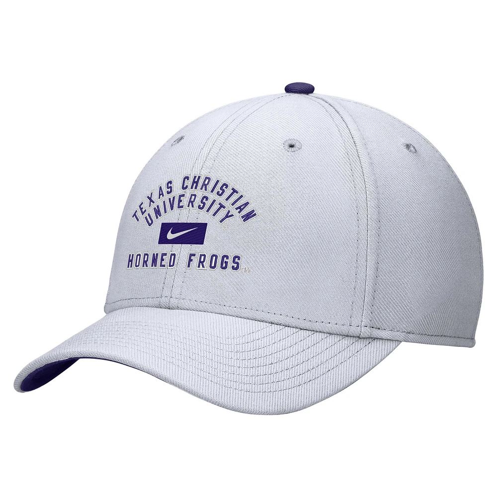 Men's Nike White TCU Horned Frogs Rise Flex Hat