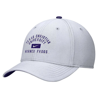 Men's Nike White TCU Horned Frogs Rise Flex Hat