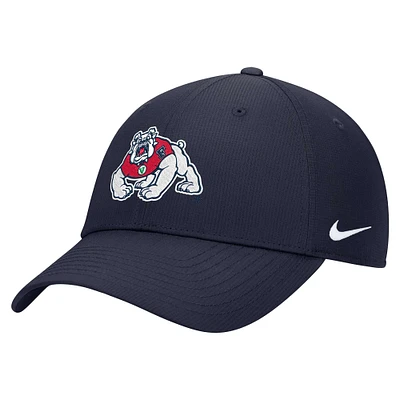 Men's Nike Navy Fresno State Bulldogs 2024 Sideline Club Adjustable Hat