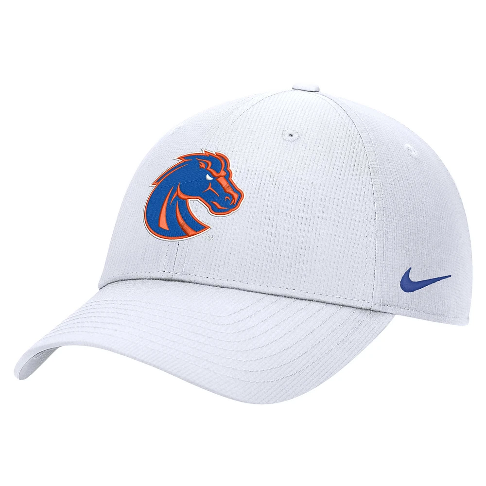 Men's Nike White Boise State Broncos 2024 Sideline Club Adjustable Hat