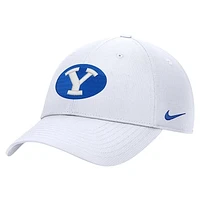 Men's Nike White BYU Cougars 2024 Sideline Club Adjustable Hat