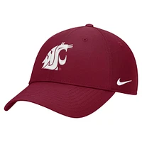 Men's Nike Crimson Washington State Cougars 2024 Sideline Club Adjustable Hat