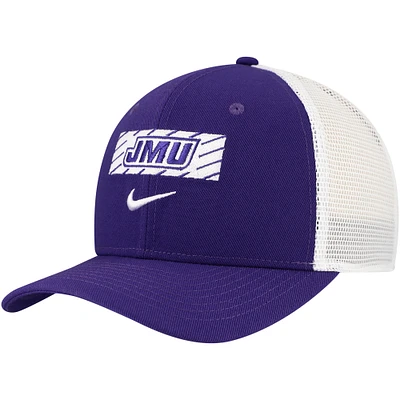 Men's Nike Purple James Madison Dukes 2024/25 Sideline Rise Trucker Adjustable Hat