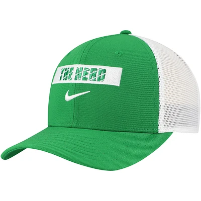 Men's Nike Kelly Green Marshall Thundering Herd 2024/25 Sideline Rise Trucker Adjustable Hat