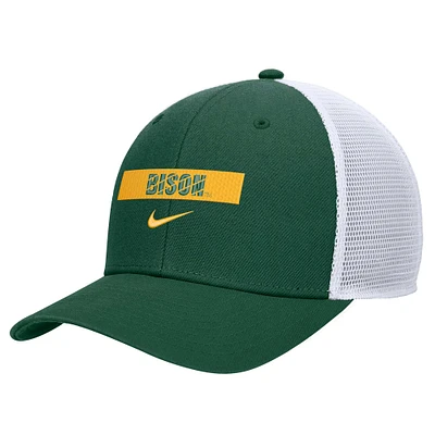 Men's Nike Green NDSU Bison 2024/25 Sideline Rise Trucker Adjustable Hat