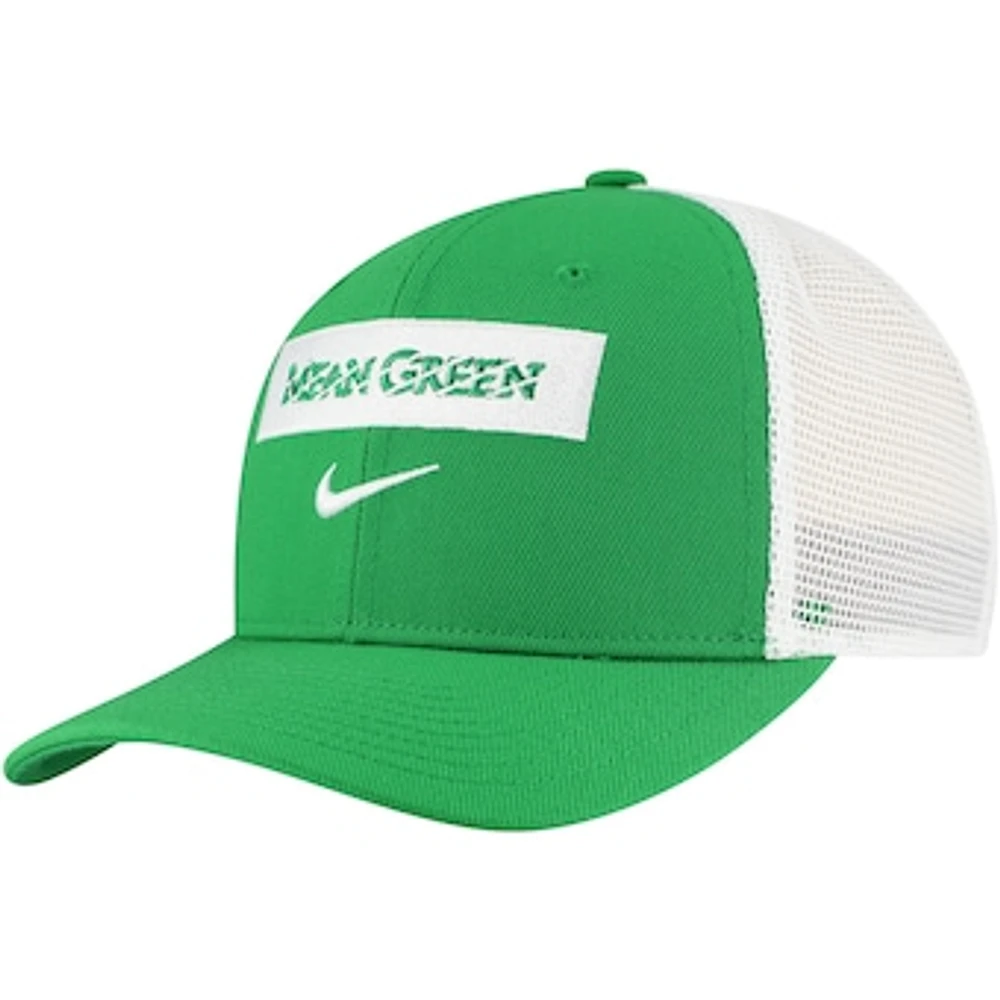 Men's Nike Green North Texas Mean Green 2024/25 Sideline Rise Trucker Adjustable Hat