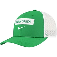 Men's Nike Green North Texas Mean Green 2024/25 Sideline Rise Trucker Adjustable Hat