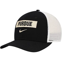 Men's Nike Black Purdue Boilermakers 2024/25 Sideline Rise Trucker Adjustable Hat