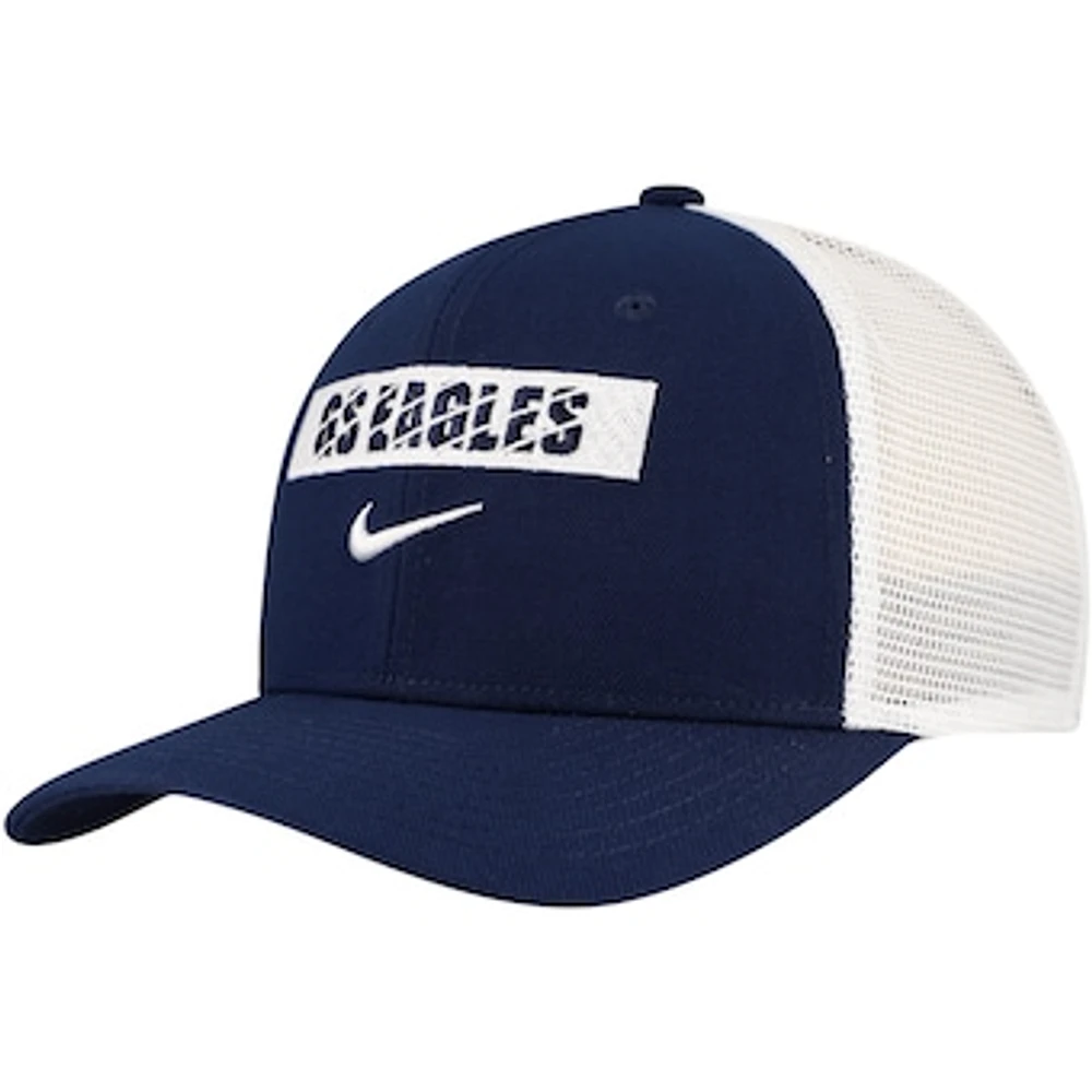 Men's Nike Navy Georgia Southern Eagles 2024/25 Sideline Rise Trucker Adjustable Hat