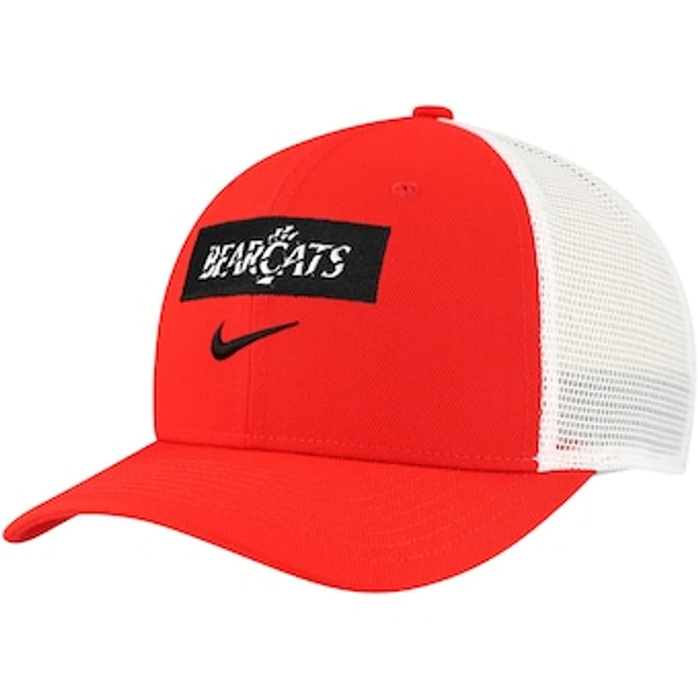 Men's Nike Red Cincinnati Bearcats 2024/25 Sideline Rise Trucker Adjustable Hat