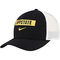 Men's Nike Black Appalachian State Mountaineers 2024/25 Sideline Rise Trucker Adjustable Hat