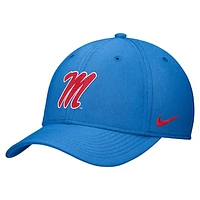 Men's Nike Blue Ole Miss Rebels 2024 Sideline Rise Swoosh Flex Hat