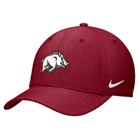 Men's Nike Crimson Arkansas Razorbacks 2024 Sideline Rise Swoosh Flex Hat