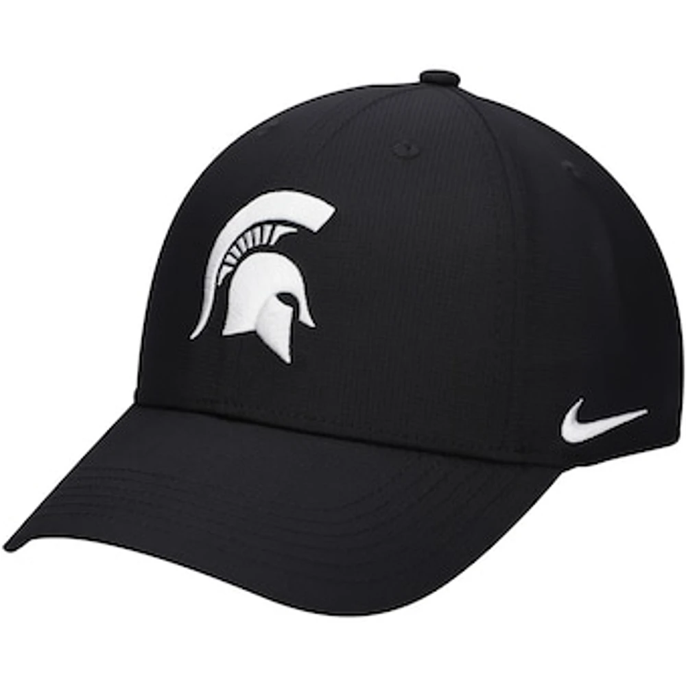 Youth Nike Black Michigan State Spartans 2024 Sideline Club Adjustable Hat